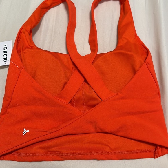 3/$40 NWT Old Navy Longline Sports Bra Red Orange Small - Picture 2 of 3